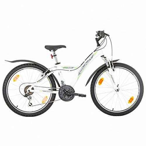 24 Zoll, CoollooK, fahrrad, CULT, Jungen, Unisex, ALLOY, city, Aluminium, Shimano 21 GANG, RH 35cm, Weiß, - 2