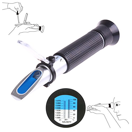 LemonBest® ATC 0% -10% Automatische Temperaturkompensation Salzgehalt Refraktometer Salzwasser-Aquarium - 9