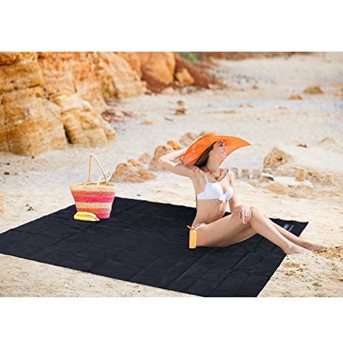 Cookey Tragbare Taschendecke, Kompakte, Leichte Picknickdecke Ideal für Strand, Outdoor, Camping, Reisen, Wandern - 4