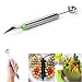 Yueton Stainless Steel Melon Slicer with Melon Baller,2 in 1 Fruit Carving Knives Watermelon Melon Balls Ice Cream Scooper,double-end Knife Slicer Kitchen Tool RS.1049.00