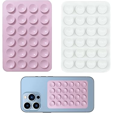 Lot De 4 Supports Téléphone à Ventouse - Silicone 8x5,5 Cm - Pour Miroir Douche, Carrelage - Selfies Mains Libres