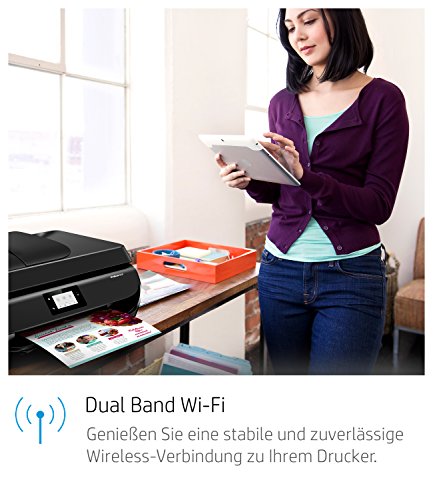 HP OfficeJet 5230 Multifunktionsdrucker (Drucker, Kopierer, Scanner, Fax, WLAN, Airprint) mit 4 Probemonaten HP Instant Ink inklusive, 10S./Min, Schwarz