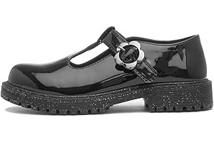 Walkright Lottie Girls Black Patent School Shoe