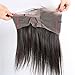 Sunwell 360 Lace Frontal Band Closure 6A Brazilian Straight with Natural Hairline for Black Women Natural Color 12"