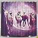 Produktbild Pug Dog Riding On Rainbow Llama In Space Shower Curtain, Custom Waterproof Fabric Shower Curtain Sets Decoration - 60x72inch for Women and Men, Bathroom Sets