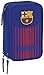 Produktbild FC Barcelona 411729057 Federmäppchen triple, Premium, 3 Fächer, Filzstifte, Buntstifte, Zubehör Schule 41 Stück, Polyester, Mehrfarbig