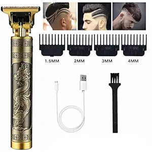 Professional Rechargeable Cordless Hair Trimmer, Electric Baldheaded Hair Clipper T-Blade Hair Clipper for Men Beard Shaver Barbershop Home Use