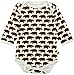 Loud + Proud Unisex Baby Organic Cotton Long Sleeve Body Chocolate 0-6 Months