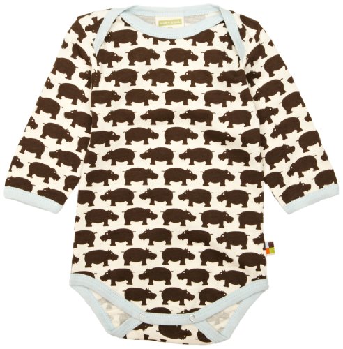 Loud + Proud Unisex Baby Organic Cotton Long Sleeve Body Chocolate 0-6 Months