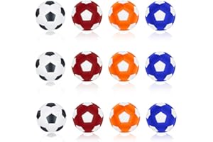 Firschoie 12 Pelotas de Futbolín, 32 mm Bolas de Futbolín de Mesa, Mesa Mini plástico Pelotas de fútbol, Multicolores para Adultos Niños Suministros de Juego de Mesa de Fútbol