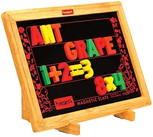 Giggles Funskool Learn N Write Slate, 2 in 1 Magnetic & Dry Erase Board, Early Learning, for 3 Years & Above, Preschool Toys, Multicolor