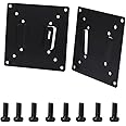 Varinet Universal Heavy Duty Wall Mount Bracket for 14-27 Inch Monitors | Secure Wall Mount Stand Kit | VESA Compatible | Supports HP Tiny PC Wall Mount Brackets with Screws, Set of 2, Black