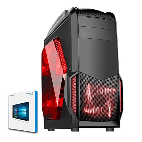 Fierce VULTURIS - 4,4GHz AMD X4 880K Vierkern übertaktete Prozessor, AMD RX 460 4GB Grafikkarte, 8GB RAM 120GB SSD 1TB Festplatte Gaming PC Desktop Computer - HDMI/USB3 - 224171