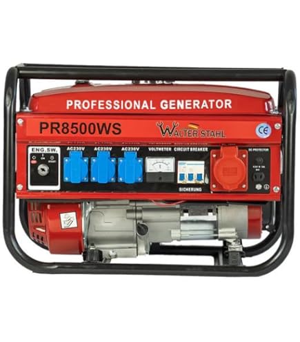 Stromgenerator 3000W Benzin - Leises Notstromaggregat Mit 5 Steckdosen & Kupferwicklung