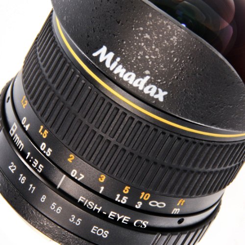 Objectif fisheye 8 mm 1 3 5 8 mm pour appareils photo reflex num  rique Nikon D7100  D7000  D5200  D5100  D5000  D3200  D3100  D3000  D800  D700  D600  D300s  D300  D200  D100  D90  D80  D70s  D70  D60  D50  D40x  D40  D3 Series  D2 Series  D1 Series avec housse en n  opr  ne