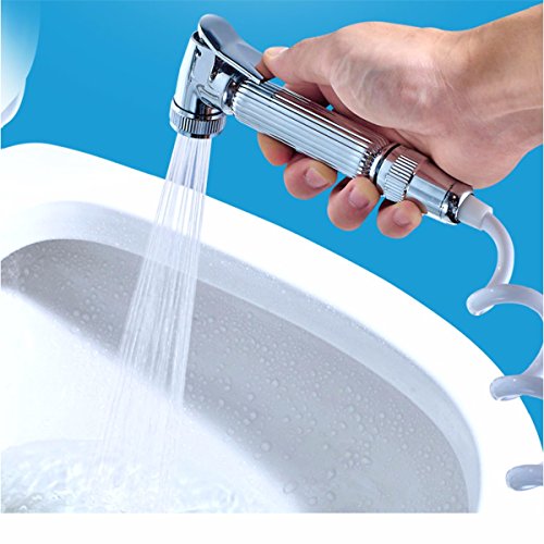 KING DO WAY Multifunktion Chrome Hoher Druck Wasserspar Duschbrause,Handbrause&Shower Head,WC Spruhpistolenduse Wandhalterung Wasserspar-Duschkopf,Bidetdusche - 4