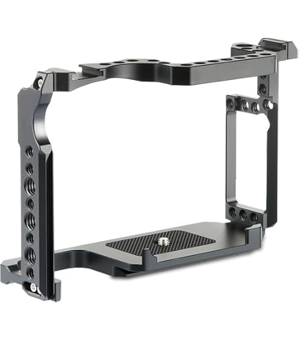Demi-cage CAMVATE Pour Canon EOS R7 | Alliage D'aluminium Léger | Filetages 1/4" Et 3/8", 2 Supports Cold Shoe - 11