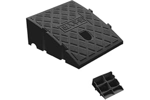 SANJIANKE-FS 2 PACK Heavy Duty Kerb Driveway Ramps 25x27x7cm, Portable Shed Ramp Non-Slip Kerb Ramp, Low Cars Bike Trolley Motorcycle