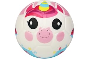 BORPEIN Mini-ballon de football professionnel en mousse douce et rebondissante avec motif d’animaux de la forêt pour enfants et tout-petits 15,2 cm