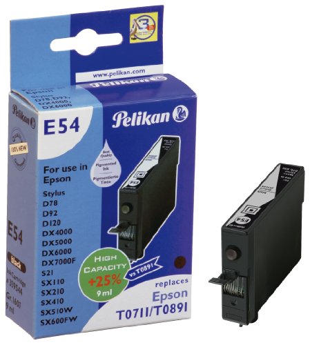 Pelikan Druckerpatrone E54 ersetzt Epson T07114011, Schwarz (pigment)