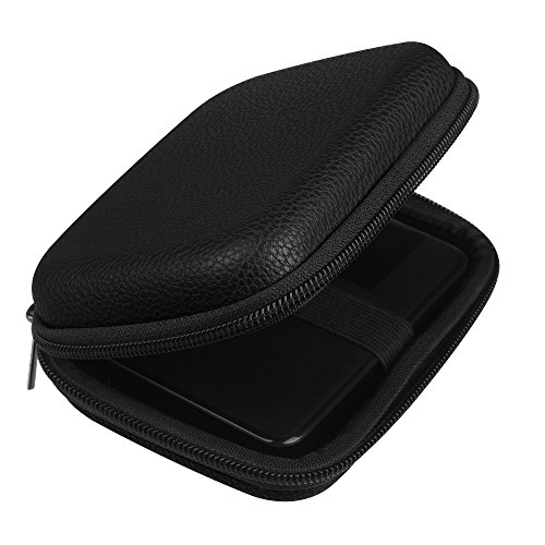 Fintie Samsung T3 SSD Tasche Hülle – Kunstleder beschichtete Hard EVA stoßfeste Tragetasche Organisator Schutztasche Reisetasche für Samsung T3 Portable 250GB 500GB 1TB 2TB SSD USB 3.1 Externe Solid State Drive, Schwarz - 6