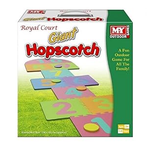 KandyToys Giant Hop Scotch Indoor Outdoor Garden Diversión Familia Rayuela Juego Set Foam Mat