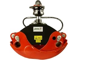 Joma-Tech Pince forestière OG19 - Largeur d'ouverture jusqu'à 1260 mm - Avec ou sans rotateur - Avec moteur rotatif et coque d'insertion - Disponible (OG19 avec rotateur fin 3 tonnes).