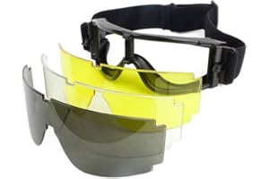 LEJUNJIE Lejie Gafas de Sol Gafas 3 Lentes táctica Militar ejército Paintball Airsoft Caza Combate táctico Gafas