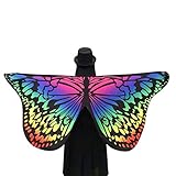 Xmansky Frauen Weiche Gewebe Schmetterlings Flügel Schal feenhafte Damen Nymphe Pixie Kostüm Zusatz (I)