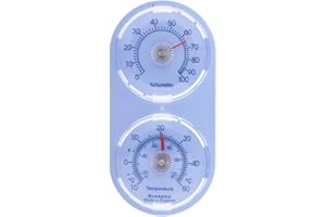 BRANNAN Twin Dial Thermometer Hygrometer To Measure Temperature and Humidity Levels