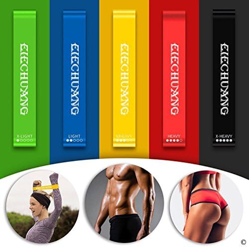  Resistance Bands - exercise resistance band set - Great for Workout &amp; Physical Therapy, Pilates, Yoga, Rehab, Improve Mobility and Strength - Suitable for Women and Men - 100% Natural Lat