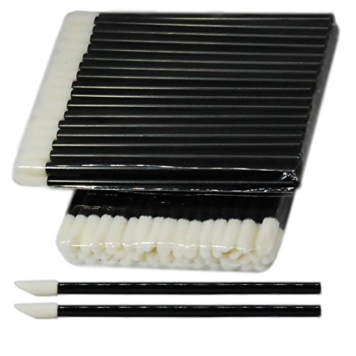 50 unidades de limpieza para las pestañas garantía - Micro Blading - Microfibra y quitapelusas libre - Pincel de labios - En negro