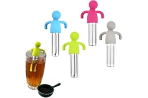 GXGM 4PCS filtro te infusione, Infusore Tè, Filtro per Tisane, per Bicchieri Tazze e Teiere Standard