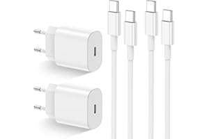 QGRHO USB C Ladegerät Ladekabel für iPhone 17/17 Air/16 Pro/16 Pro Max/16 Plus/15 Pro/15 Pro Max/15 Plus, iPad, MacBook, Samsung, 2Pack 20W USB C Power Adapter Schnellladegerät mit Schnellladekabel 2M