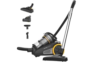 Newlux - Aspiradora sin Bolsa Potente (20Kpa) InfinityPower V4500 con Sist. Ciclónico, Depósito 3L XXL, Filtro HEPA 13 y 6 Fases de filtrado | Cepillo Rotativo de Animales | Potencia Regulable