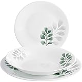 Bormioli Rocco BOR1302 Bormioli, Servizio Piatti Botanica, 18 pz, Verde, Vetro