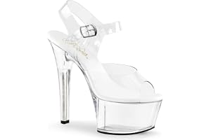 Pleaser Aspire-608 platåsandaler för kvinnor, CLR, 37 EU