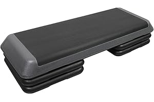 ‎PRISP PRISP Profi-Steppbrett 110cm, höhenverstellbar mit 3 Leveln (10/15/20cm), großes Professioneller Stepper Fitness für Zuhause