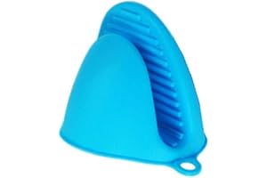 HUBEI Guanti da forno in silicone per uso istantaneo in pentola o in cucina come portautensili o portabottiglie I supporti per guanti possono essere usati quando si cucina su una griglia Prese(blu, 1pcs)
