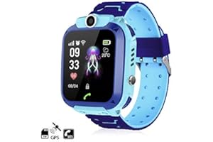 DAM. Smartwatch LBS Especial para niños, con función de rastreo, Llamadas SOS y recepción de Llamada Color : Azul