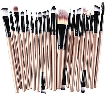 Royal Wellness - Make-Up Brush Set - 20 x Bruhes Kit Coffee - Make Up Tools - Cosmetics - Beauty