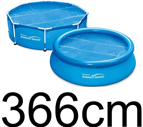 Summer Waves Solarfolie Ø 3,66m Solarplane Poolabdeckung Solar Cover Poolheizung
