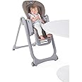 Chicco Polly Magic Relax Baby High Chair, Cocoa | Birth to 3 Years (15 kg), Adjustable Highchair, 4 Wheels, Fully Reclining, Compact Closure, Play Bar and Reducer Cushion