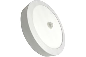 LED ATOMANT Pack 2x Plafon LED Redondo Superficie 20W, con sensor de movimiento y crepuscular, 1800 lumenes, (Enciende solo de noche), Color Blanco Frio (6500K)