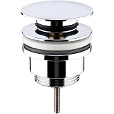 Sink Plug with Click Clack Valve | Universal Drain &Oslash;66 mm | Pietro | Universal Design for Most Basins | 1 1/4" Connection | A