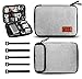 Produktbild HENMI Tasche Kabel Organizer,Elektronik Zubehör Tasche für Kabel und Flash Disk,USB Stick,Ladegerät,Powerbank,Speicherkarte,Kopfhörer- Grau