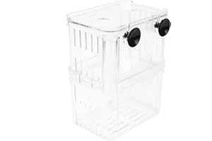 AFIODA Aquarium Fish Breeding Box – Transparent Plastic Breeder Incubator for Fish Tank, Isolation Hatchery Box for Baby Fish, Shrimp, Guppy, Clownfish – Small Fry Hatching Box with Divider