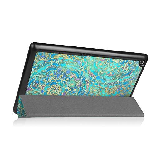 Fintie Hülle für Amazon Fire HD 8 Tablet (8-Zoll, 7. Generation – 2017) – Slim Cover Lightweight Schutzhülle Tasche mit Standfunktion und Auto Schlaf / Wach Funktion, Jade - 9