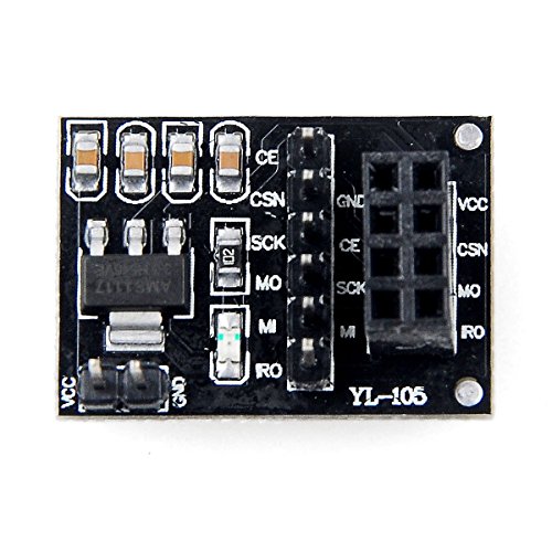 MakerHawk 4pcs NRF24L01 + drahtloses Modul mit Breakout Adapter 3.3V Regler On-Board für Intellective Car - 7