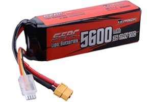 SUNPADOW 3S LiPo Battery 5600mAh 70C 11.1V with XT60 Connector Soft Pack Rechargeable for RC Vehicles Car RC Truck Tank Boat Racing Hobby